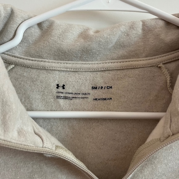 Under Armour Quarter-Zip Training Top Beige Women’s Size Small NWT - Picture 2 of 4